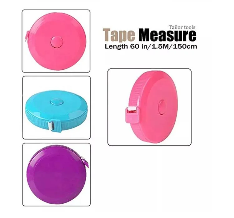 Custom Logo Round Retractable Tailor Keychain Tape Measuring Tape
