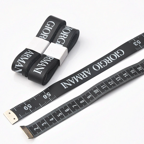 60inch Logo Design Mini Metric PVC Fiberglass Black Sewing Tape