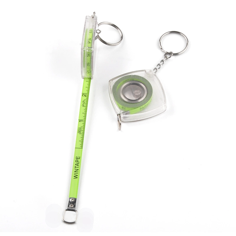 Square Key Holder Retractable Steel Mini Measuring Tape 200cm, 80inch
