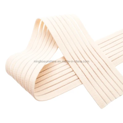 High Quality Fish Silk Widened Belt Elastic Band Polyester Stripe Transparent Elastic Webbing